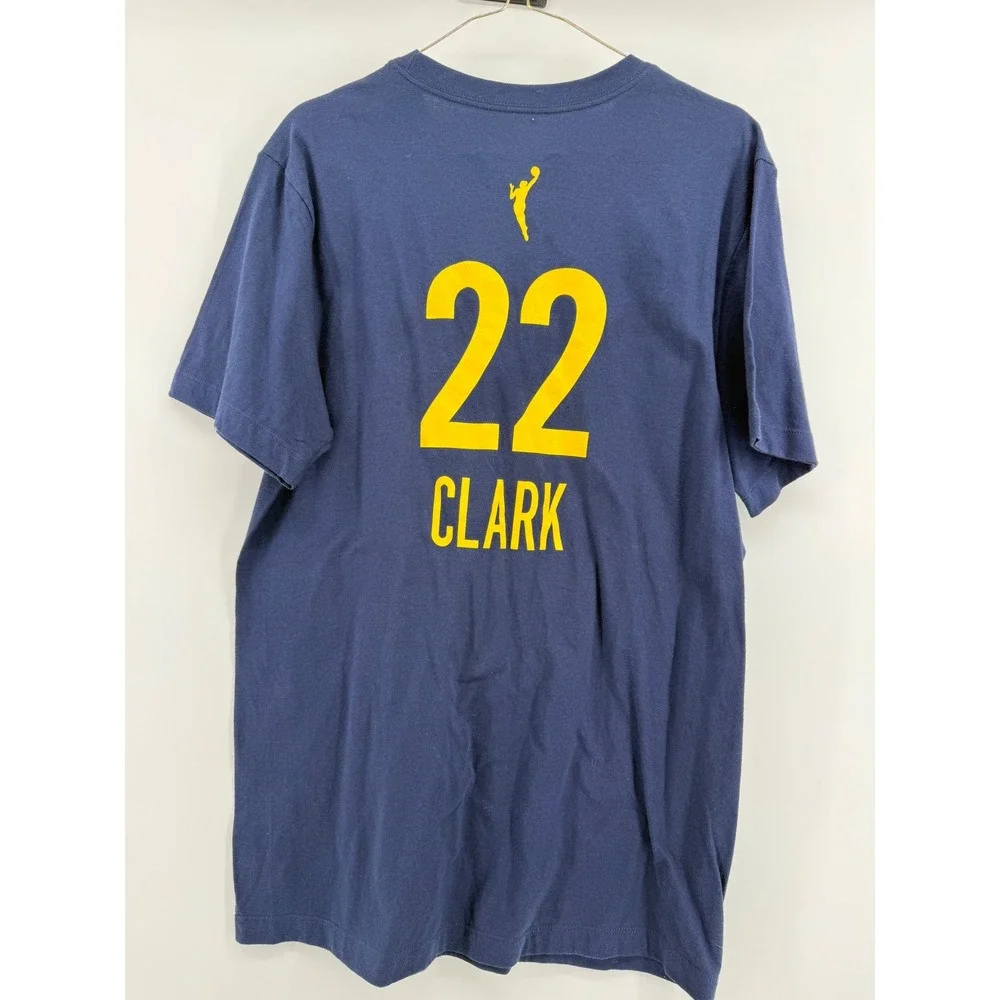 Nike Indiana Fever Caitlin Clark 22 Explorer Edition T-Shirt Navy Blue Womens  S